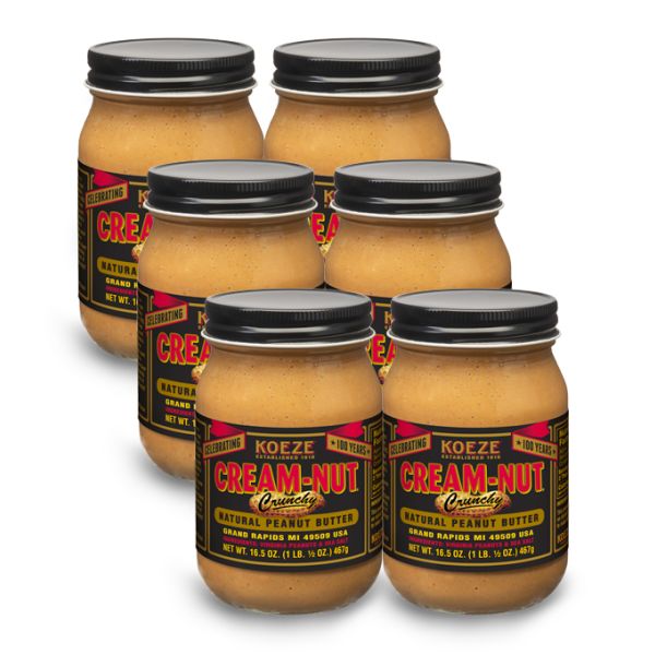 Case of Cream Nut Crunchy Peanut Butter - (6 Jars)