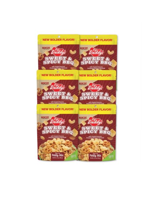 Fry Daddy's Gluten Free Sweet & Spicy BBQ Party Mix - 6 Pack