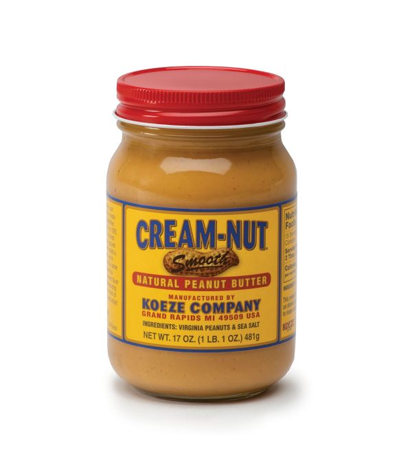 Cream Nut Natural Smooth Peanut Butter - 17 oz jar