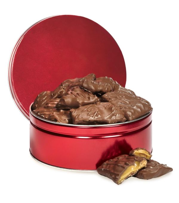 Chocolate Covered Cashew Brittle Candy - 26 oz. Tin 