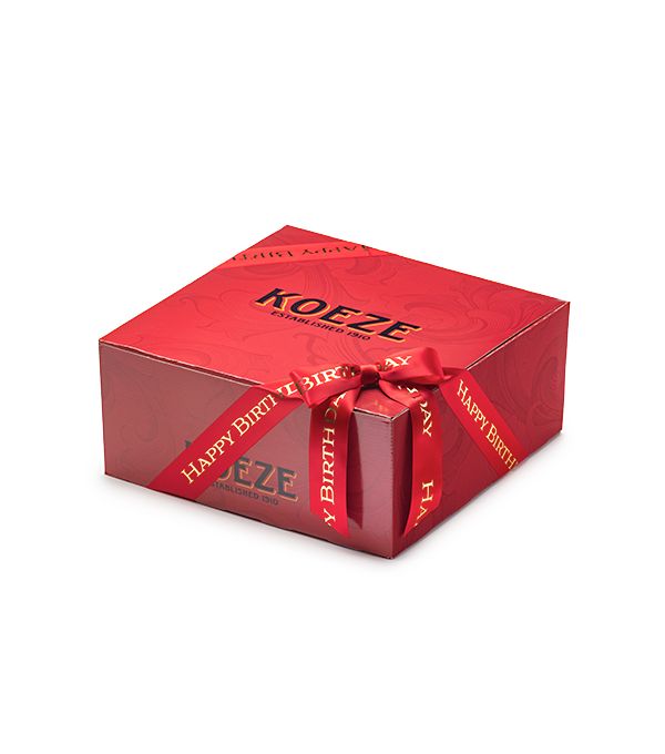 Cashew & Milk Chocolate Red Executive Box - Happy Birthday