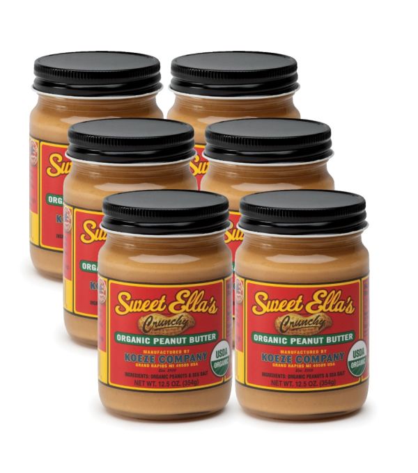 Case of Sweet Ella's Crunchy Organic Peanut Butter - (12 Jars)