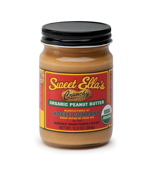 Sweet Ella's Crunchy Organic Peanut Butter - 12.5 oz jar