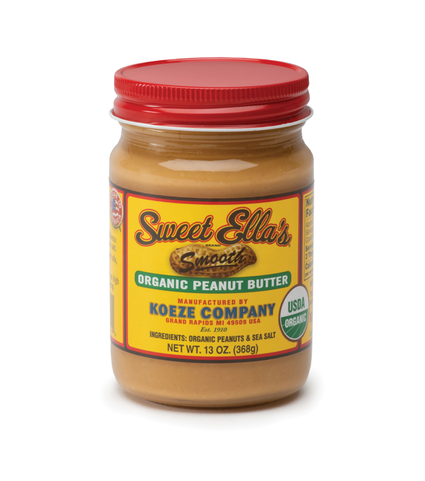 Sweet Ella's Smooth Organic Peanut Butter - 13 oz jar