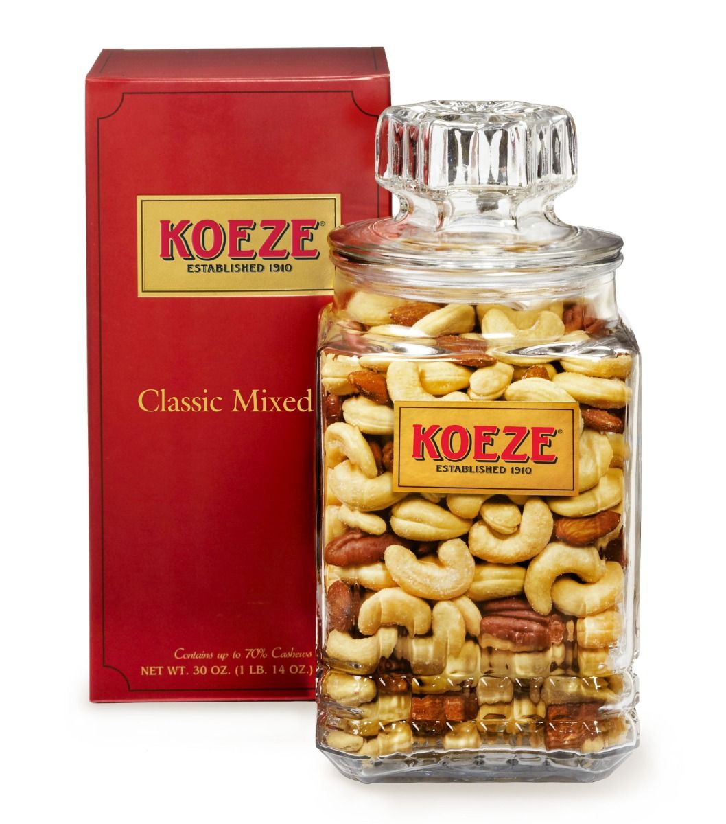 Classic Deluxe Mixed Nuts - 30 oz. Decanter | Koeze Direct