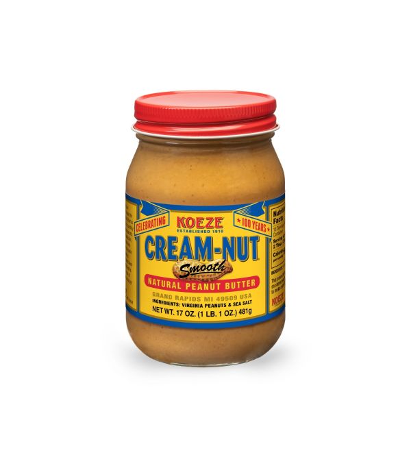 Cream Nut Natural Smooth Peanut Butter - 17 oz. jar