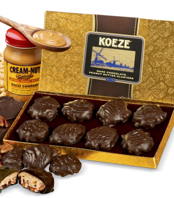 Dark Chocolate Peanut Butter Clusters - 8 oz. Box 