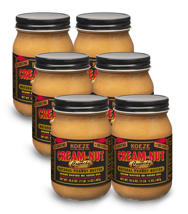 Case of Cream Nut Crunchy Peanut Butter - (6 Jars)